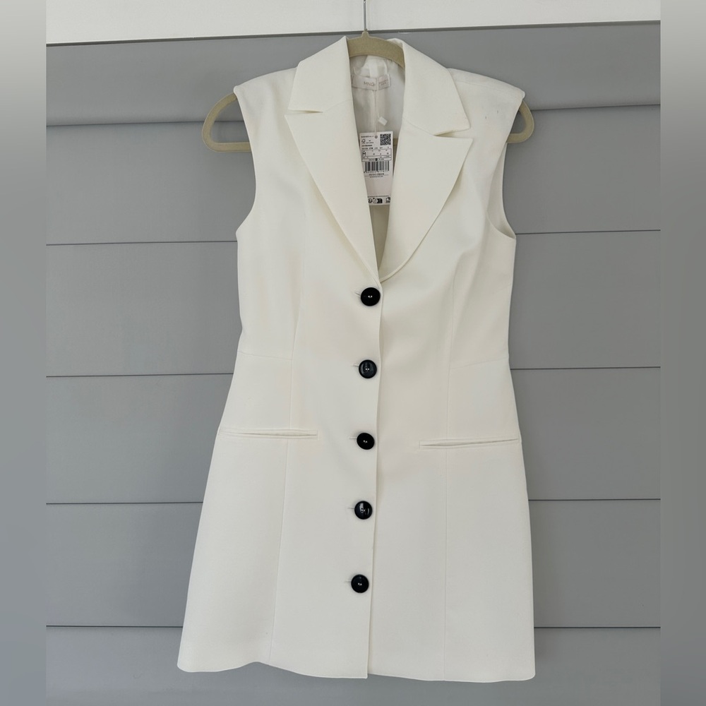 Mango White blazer dress